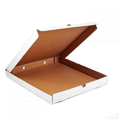 Коробка картонная для пиццы 330х330х40мм профиль Т-11-Е микрогофрокартон КТК цвет Белый/Бурый (х1/50)